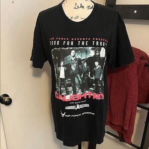 Daughtry Air Force Reserve Presents Tour For The Troops Black Graphic T-Shirt
